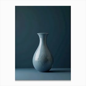A Classic Vase Plain Ethnic Accents Dark Blue Background Realistic Vertical 28 5tet Rcdu Canvas Print