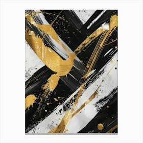 Abstract Gold And Black Painting 4 Canvas Print