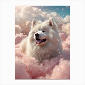 Dog In Clouds Canvas Print
