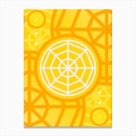 Geometric Abstract Glyph in Happy Yellow and Orange n.0051 Canvas Print