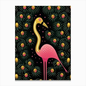 Flamingo Heart Line 1 Canvas Print