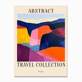 Abstract Travel Collection Poster Guinea 2 Canvas Print