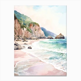 A Sketch Of Pfeiffer Beach, Big Sur California Usa 2 Canvas Print