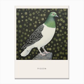 Ohara Koson Inspired Bird Painting Pigeon 3 Poster Canvas Print