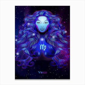 Virgo — Zodiac neon signs Canvas Print