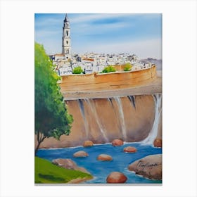 Waterfall In A City Canvas Print