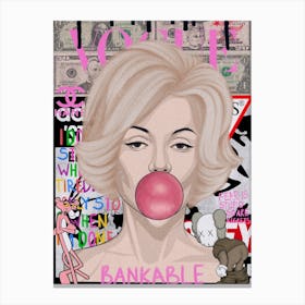 Marilyn Monroe Bubble Gum Canvas Print