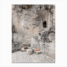 Cave Entrance, Matera Italy Canvas Print