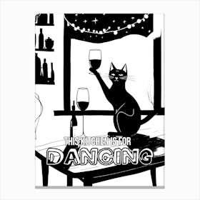 Cat Is Dancing Canvas Print