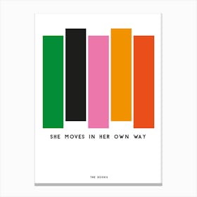 She Moves In Her Own Way The Kooks Inspired Retro Canvas Print