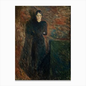 Lady In Black, Edvard Munch Canvas Print