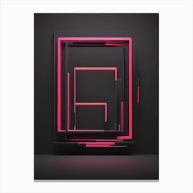 Abstract Neon Frame Canvas Print