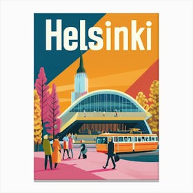 Aihrgdesign A 1970s Inspired Travel Poster For Helsinki Depic 3ef06e9b Ef7c 40b1 B4a0 8b211f02cb33 0 Canvas Print