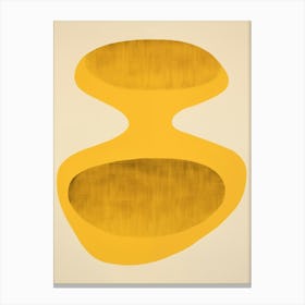 Yellow Abstract Painting Canvas Print