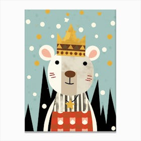 Little Rat Wearing A Crown Canvas Print