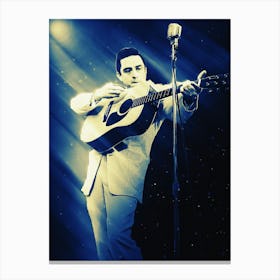 Superstars Of American Music Legend Johnny Cash Canvas Print