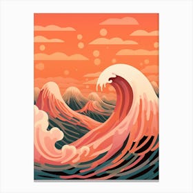 Waves Abstract Geometric Illustration 13 Canvas Print