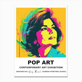 Poster Jackie Pop Art 1 Canvas Print