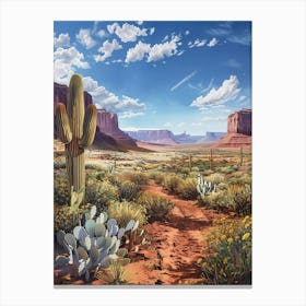 Cactus Desert 1 Canvas Print