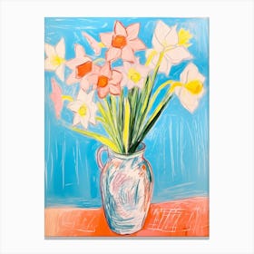 Flower Painting Fauvist Style Daffodil 2 Canvas Print