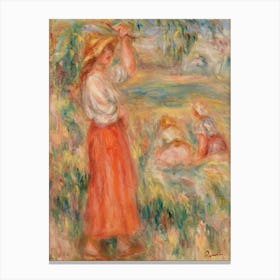 Women In The Fields , Pierre Auguste Renoir Canvas Print