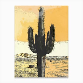 Cactus Dessert Canvas Print