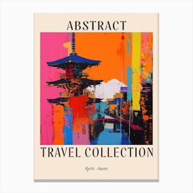 Abstract Travel Collection Poster Kyoto Japan 2 Canvas Print