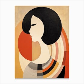 Graphic Portrait Of A Woman Art Print Canvas Print