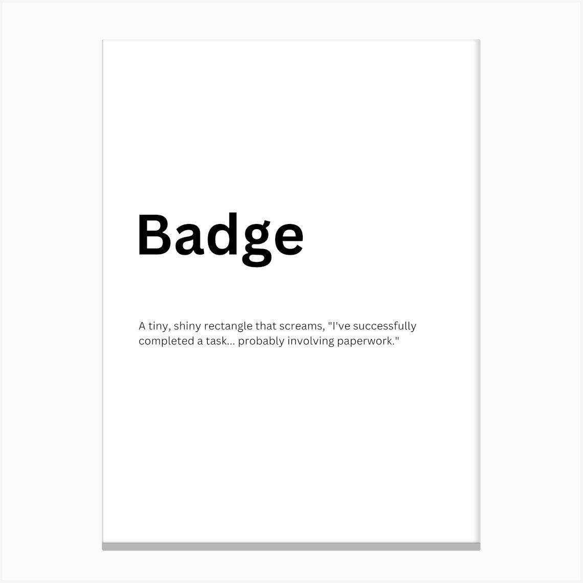 Badge Definition Meaning Canvas Print by Kaigozen