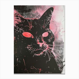 Cat In Pink Canvas Print