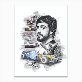 Fernando Alonso Canvas Print