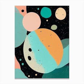 Planetary Nebula Musted Pastels Space Canvas Print