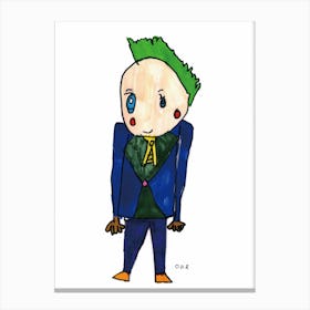 Mr. Green drawn by Little Artist O.D.R Canvas Print