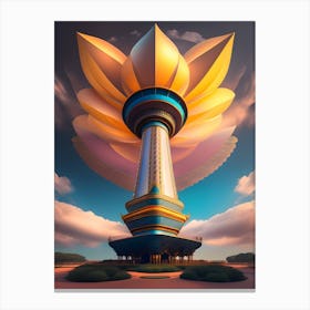 Lotus Tower Canvas Print