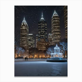 Night In The Park Canvas Print