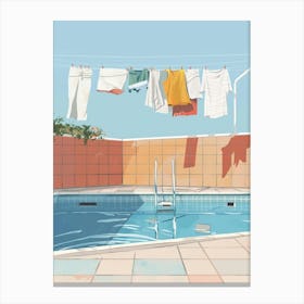 Day At The Pool Canvas Print