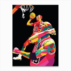 Michael Jordan Wpap Pop Art Canvas Print