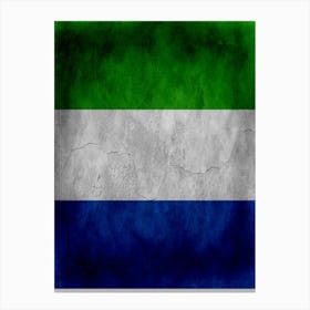 Sierra Leone Flag Texture Canvas Print