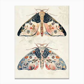 Shimmering Butterflies William Morris Style 6 Canvas Print