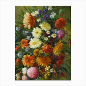 Gerberas Painting 2 Flower Canvas Print