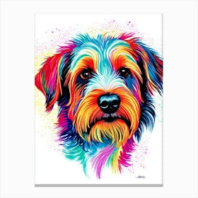 Wirehaired Vizsla Rainbow Oil Painting dog Canvas Print