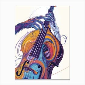 Abstract Of A Cello Canvas Print