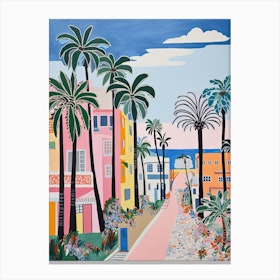Huntington Beach, California, Matisse And Rousseau Style 1 Canvas Print