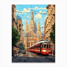 Vienna Pixel Art 2 Canvas Print