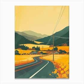 Road In The Countryside Canvas Print