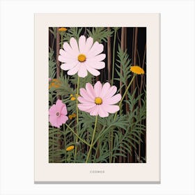 Flower Illustration Cosmos 1 Poster Canvas Print