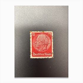 German Postage Stamp Canvas Print