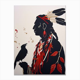 Miami Mystique; A Minimalist Study ! Native American Art Canvas Print