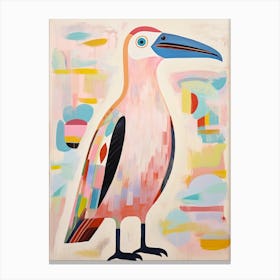 Pink Scandi Albatross 1 Canvas Print