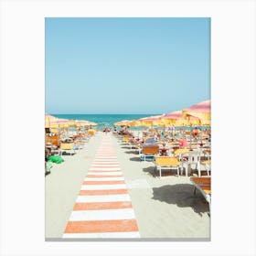 Summer Escape - Le Marche Beach, Italy - Europe Travel Photography Canvas Print